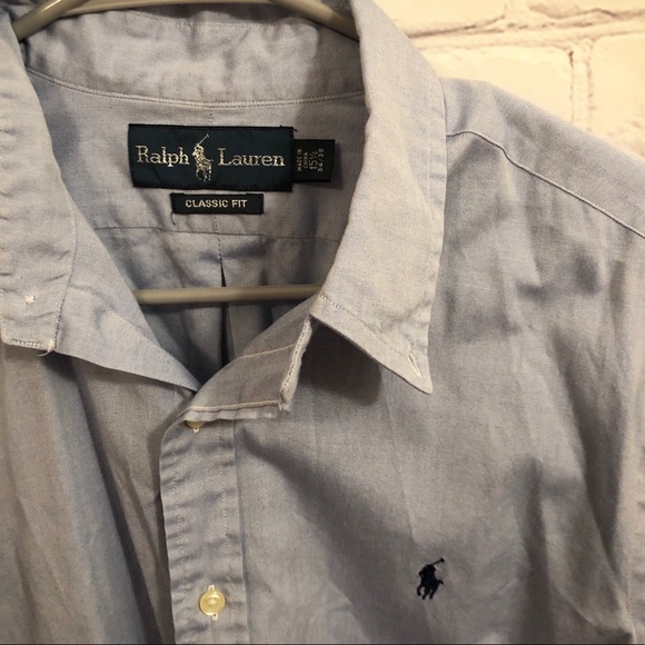 Ralph Lauren light blue button down shirt - Picture 2 of 3